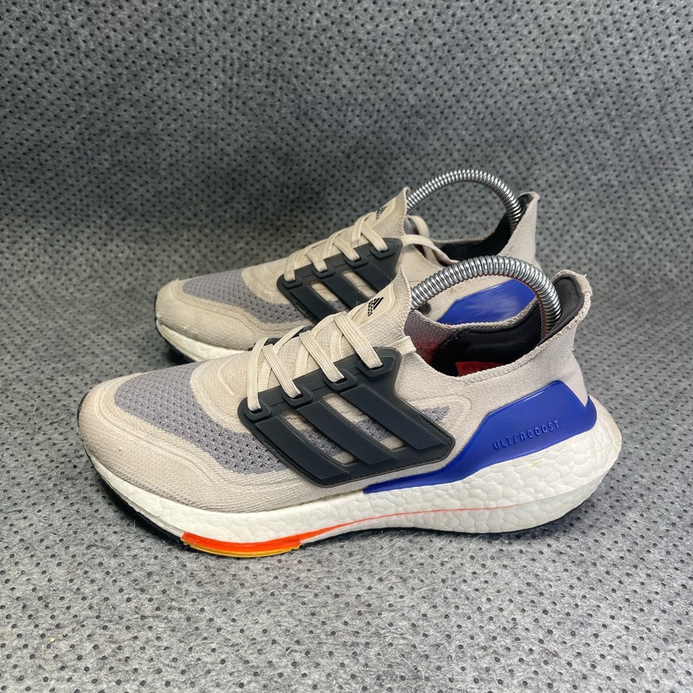 Adidas Ultraboost 21 Wonder White Red Shoes Size 7 Womens